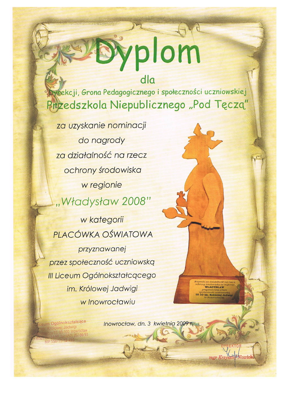 Nominacja do tytułu Władysław 2008 - skan